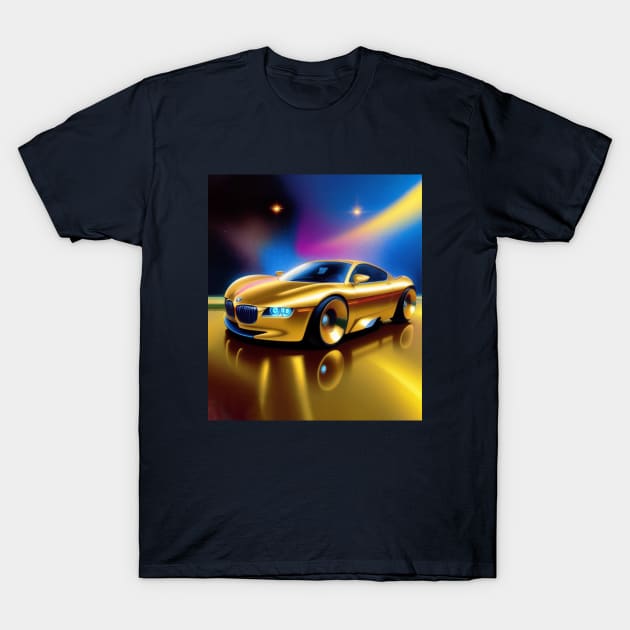 Futuristic design of blue white marker car T-Shirt by Nobiya